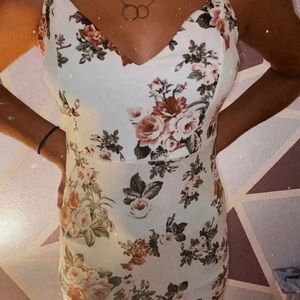 White floral dress